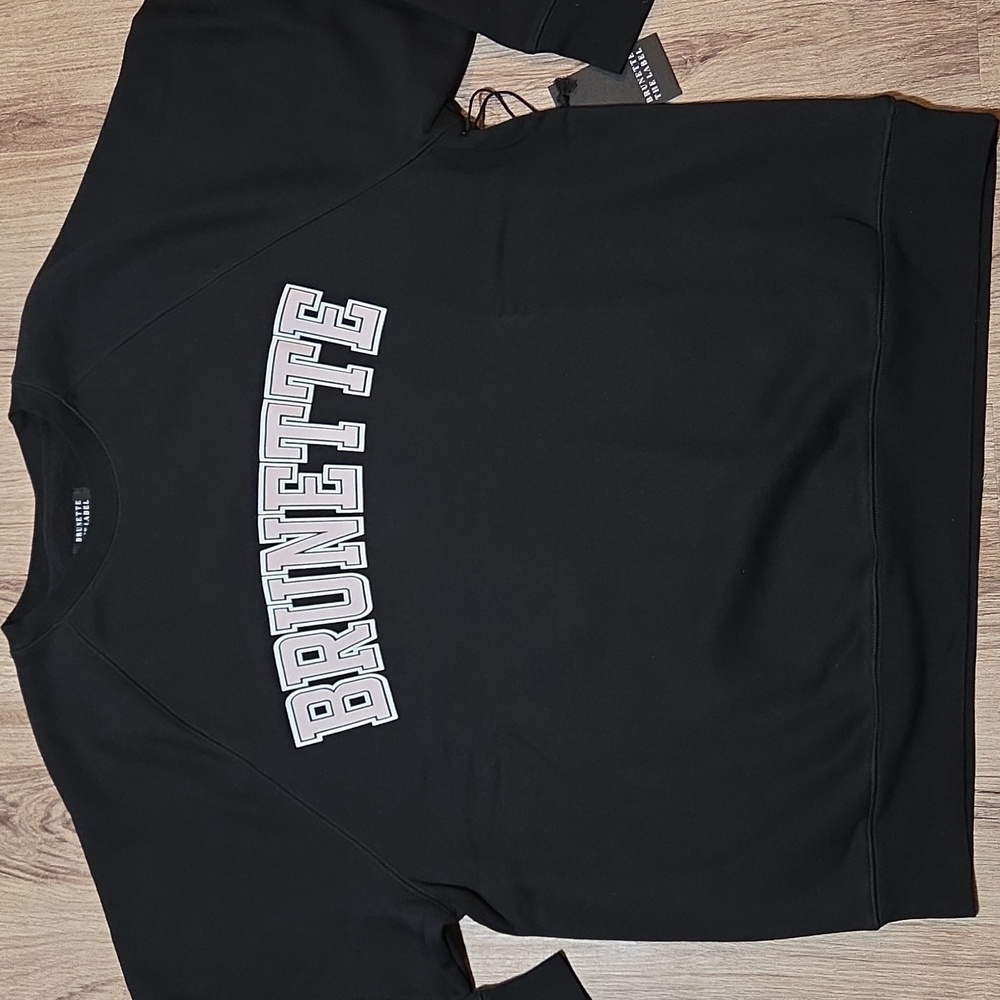 Brunette The Label "Brunette" Varsity Hair Colour Not Your Boyfriend's Crew M/L - Picture 3 of 15